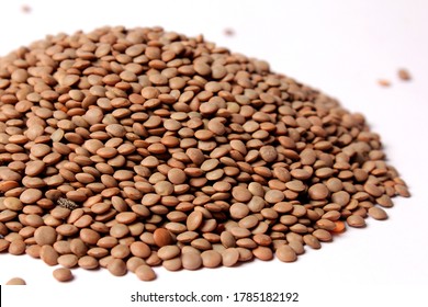 Heap Of Raw Black Lentil, Indian Khara Masoor Dal, Pakistani Famous Food Known As Kaali Daal.