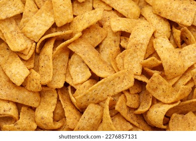 a heap of rectangular corn chips for frito pie