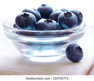 Heap of Ripe Blueberries in the Glass Bowl - Powered by Shutterstock