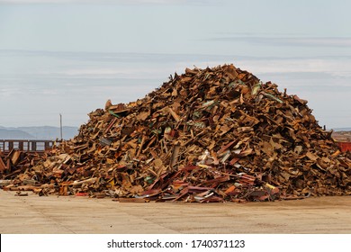 A Heap Of Scrap Metal Before Recycling.