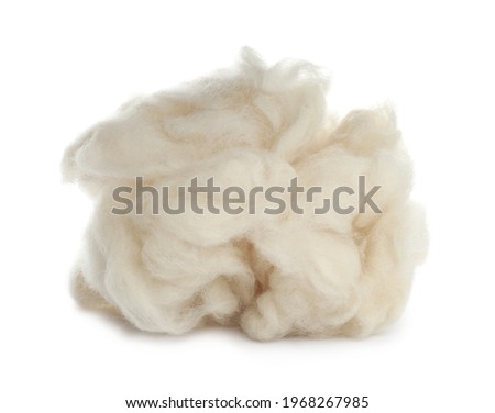Heap of soft wool isolated on white
