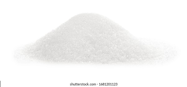 Heap Of Sweet Sugar On White Background