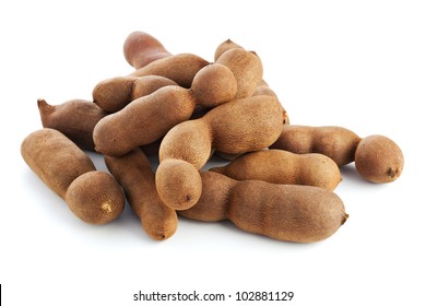 Heap Of Tamarind Fruits Isolated