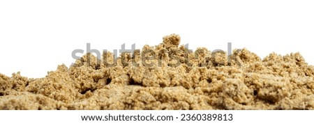 heap of wet sand isolated