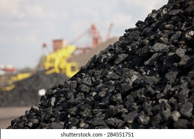 Heaps of coal - Shutterstock ID 284551751