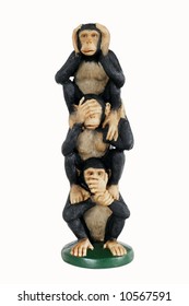 Hear No Evil, See No Evil, Speak No Evil Monkey Figurine