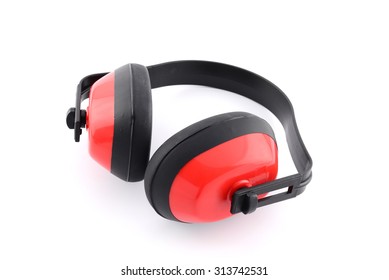 Hearing Protection Ear Muffs On White Background