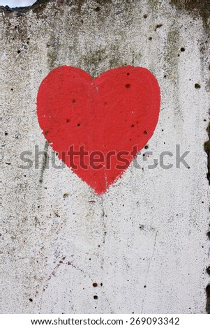 Similar – UT Only floating is more beautiful I Painted heart on the house wall