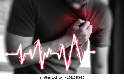 Heart Attack Clutching His Chest Acute Stock Photo 1542810893 ...