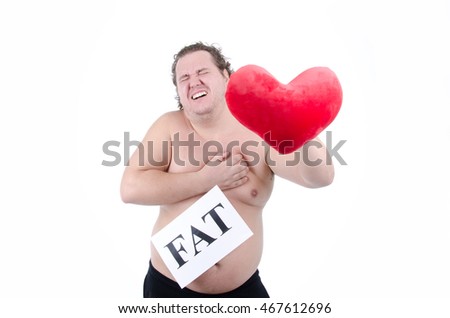heart attack. fat guy