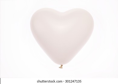 Heart, Balloon Isolated On White. Close Up