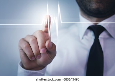 Heart beating.