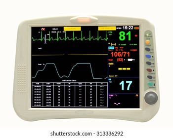 Heart blood pressure monitor used in a hospital room - Shutterstock ID 313336292