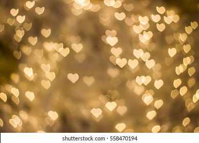 Heart Bokeh Background, Love Concept