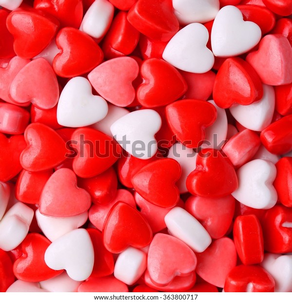 Wedding Background Valentine's Day Backdrops Red Love Candies Sweets Background 