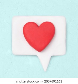 Heart clay icon cute handmade marketing creative craft graphic