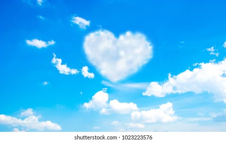 Heart Cloud In Blue Sky 