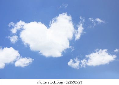 Heart Cloud In The Blue Sky