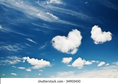 Heart From Cloud On Sky