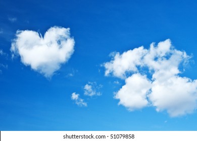 Heart From Cloud On Sky