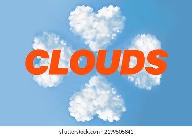 Heart Form Cloud Sky Background Text Stock Photo 2199505841 | Shutterstock