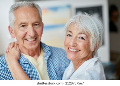 The Heart Has No Wrinkles. Portrait Of A Loving Senior Couple At Home.