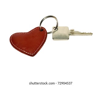 Heart Key Ring Isolated On The White