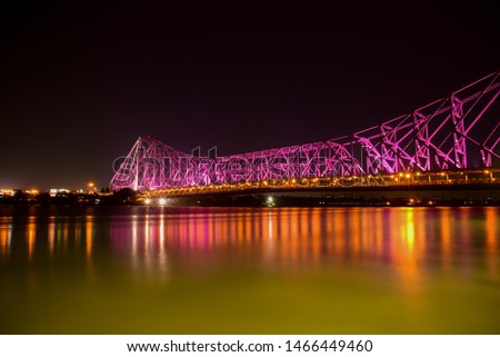 The heart of Kolkata. Howrah bridge is the most popular bridge.