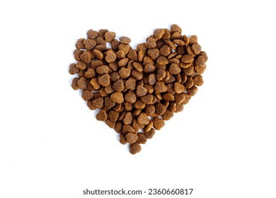 The heart is made of dry cat food. Love to the animals. Care.
