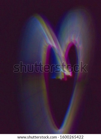 Heart made out of glowsticks