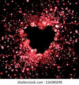 Heart Made Red Lights Stock Photo 126580298 | Shutterstock