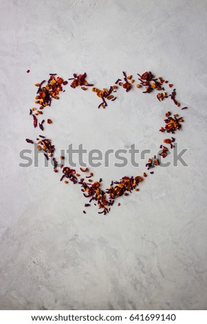 Similar – Flowers heart with petals