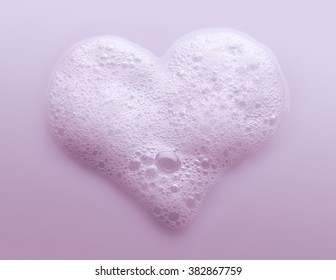 Heart Made From Soap Foam