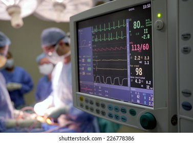 Heart Monitor In Hospital Operating Theatre