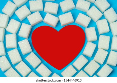 Heart On The Background Of Refined Sugar