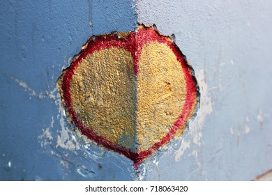 Heart On The Corner Of Stone Walls