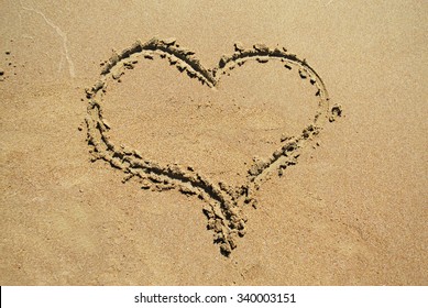 heart on the sand - love icon - valentines day icon