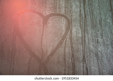 Heart On The Wet Steambath Glass