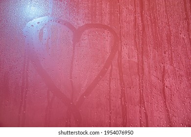 Heart On The Wet Steambath Glass