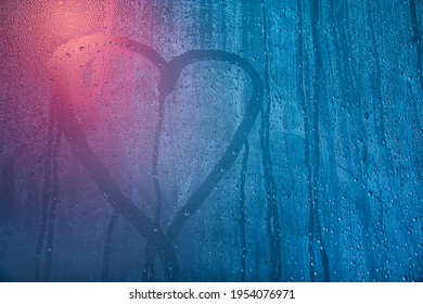 Heart On The Wet Steambath Glass