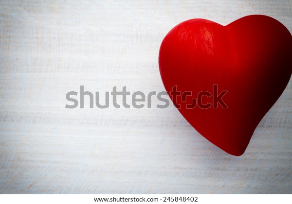 Heart On Wooden Background Valentine Day Stock Photo Edit