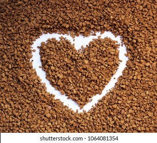 Heart Pattern On Instant Coffee