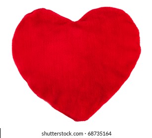 Heart Pillow Isolated On White Background