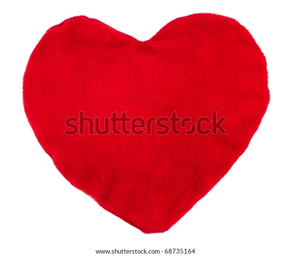 Heart Pillow Isolated On White Background Stock Photo (Edit Now) 68735164