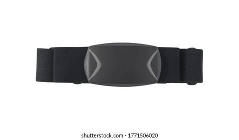 Heart Rate Monitor With Strap Isolated On White Background. Sport And Fitness Device