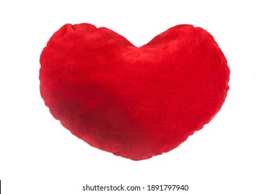 Heart Red Pillow Isolated On White