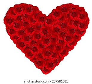 Heart Roses Isolated On White Background Stock Photo 237581881 ...