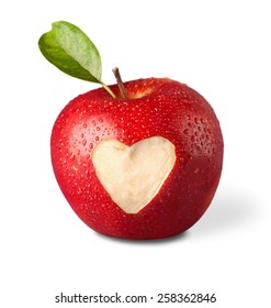 Heart Shape, Apple, Love.