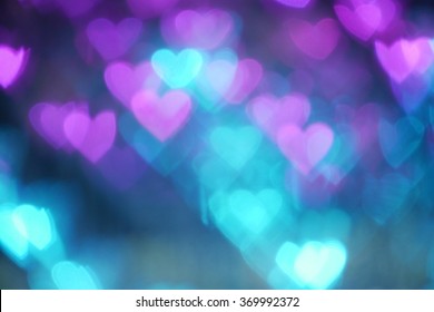 Heart Shape Bokeh Light Background