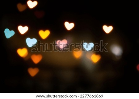 heart shape bokeh lights background